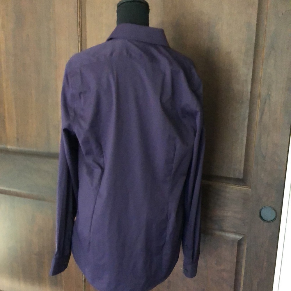 Express Medium Size, Deep, Purple Button Down Shi… - image 2
